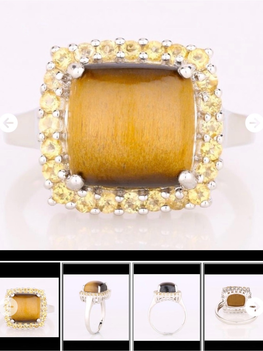 Stunning Statement Ring Featuring Earthy Tiger’s Eye & Vibrant Citrine! 🐯💛